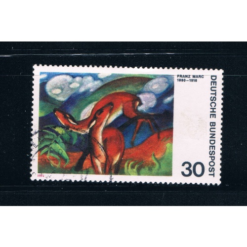 Germany 1135 Used Deer in Red painting (GI0209P29)+