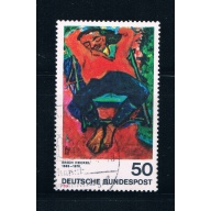 Germany 1138 Used Man asleep painting (GI0177P21)+