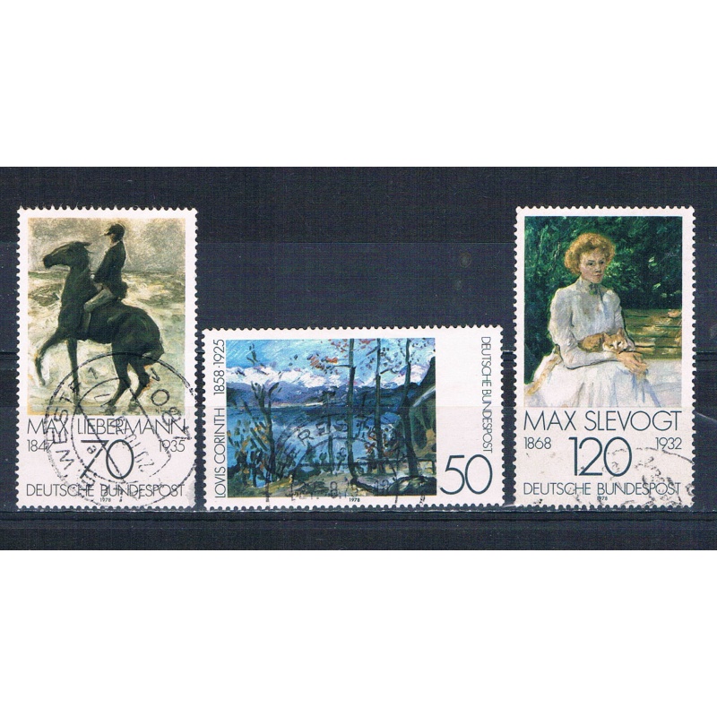 Germany 1283-85 Used set Paintings 1978 CV 2.45 (MV0022)