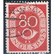 Germany 684 Used Numeral and Post Horn 1951 CV 2.40 (G0433)