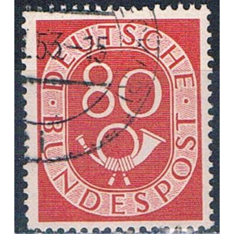 Germany 684 Used Numeral and Post Horn 1951 CV 2.40 (G0433)