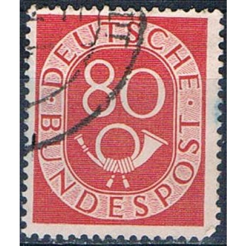 Germany 684 Used Numeral and Post Horn 1951 CV 2.40 (G0435)