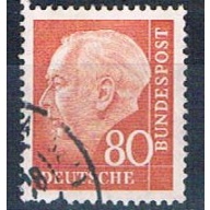 Germany 717 Used Thedore Heuss 1954 CV 4.50 (G0410)