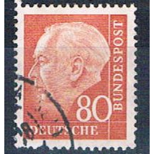 Germany 717 Used Thedore Heuss 1954 CV 4.50 (G0410)