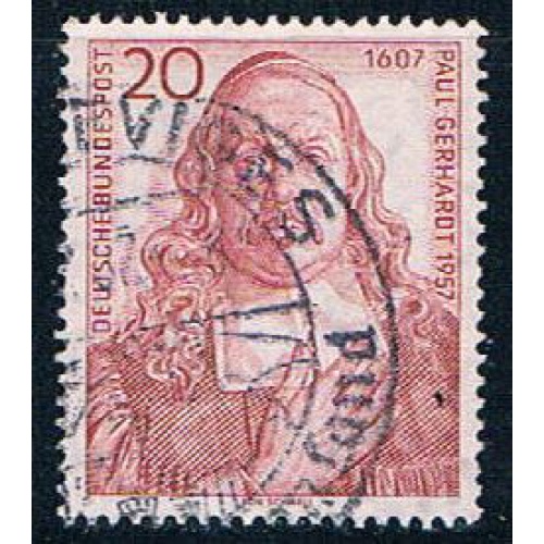 Germany 763 Used Paul Gerhardt 1957 (GI0684P201)+