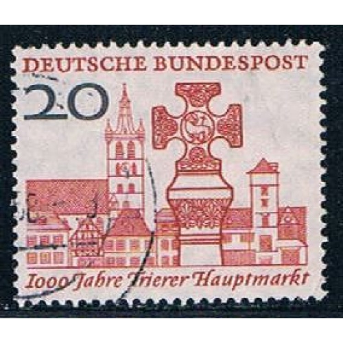 Germany 786 Used Market Cross 1958 (GI0667P196)+