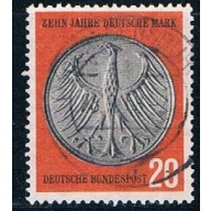 Germany 787 Used Eagle Coin 1958 CV 1.40 (GI0661P195)+