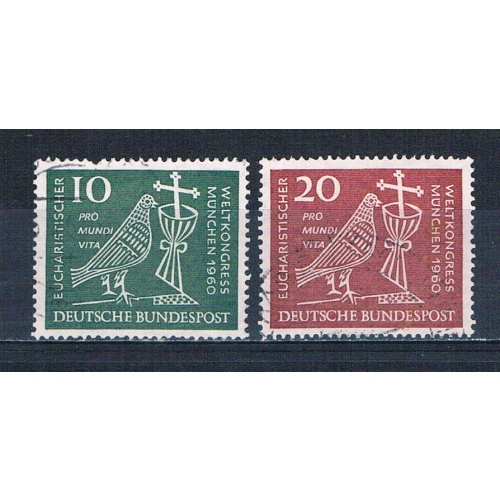 Germany 811-12 Used set Eucharistic World Congress 1960 CV 1.15 (MV0019)
