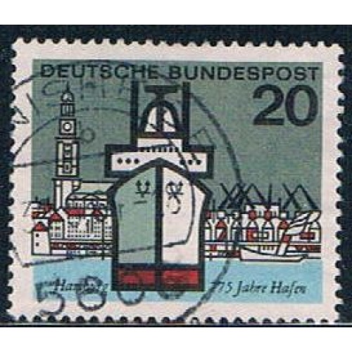 Germany 870 Used Hamburg Harbor (GI0573P159)+
