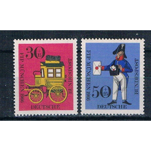 Germany B416-17 MNH set Carrier and Mail Coach 1966 (G0758)+