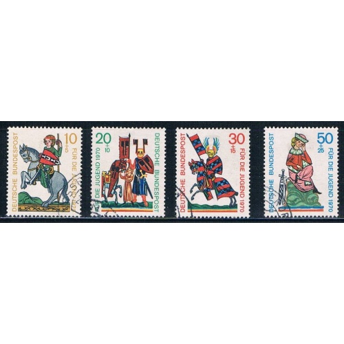 Germany B455-58 Used set Medievil Figures (GI0383P89)