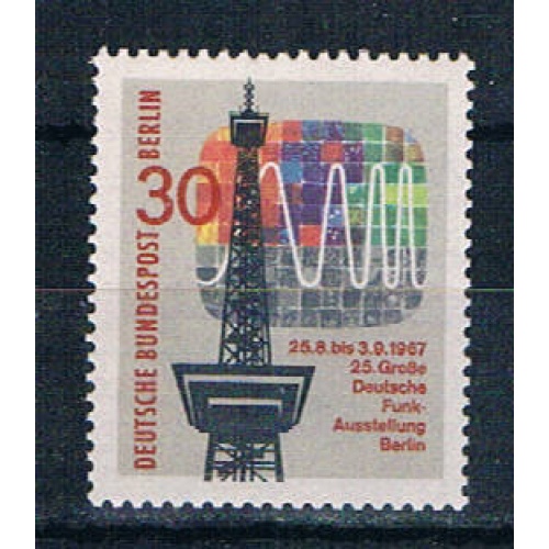 Germany Berlin 9N262 MNH Radio Tower 1967 (G0774)+