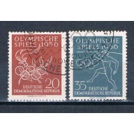 Germany DDR 307-08 Used set Olympic rings 1956 CV 1.10 (G0531)