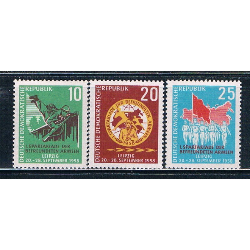 Germany DDR 401-03 MNH set Sports 1958 CV 2.10 (G0745)
