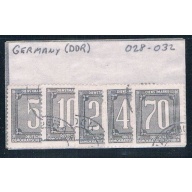 Germany DDR O28-32 Used set Numerals CV 1.45 (G0233)
