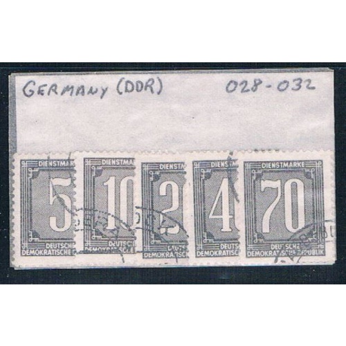 Germany DDR O28-32 Used set Numerals CV 1.45 (G0233)