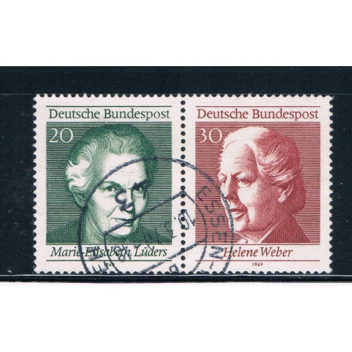 Germany 1007b-c Used pair Womens Sufferage (GI0398P96)