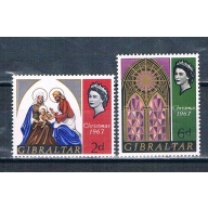 Gibraltar 203-04 Unused set Christmas 1967 (G0710)+