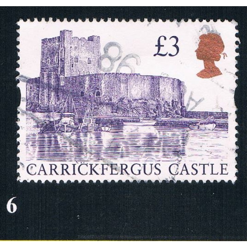 Great Britain 1447A Used Carrickfergus Castle CV 3.00 (BP0006)