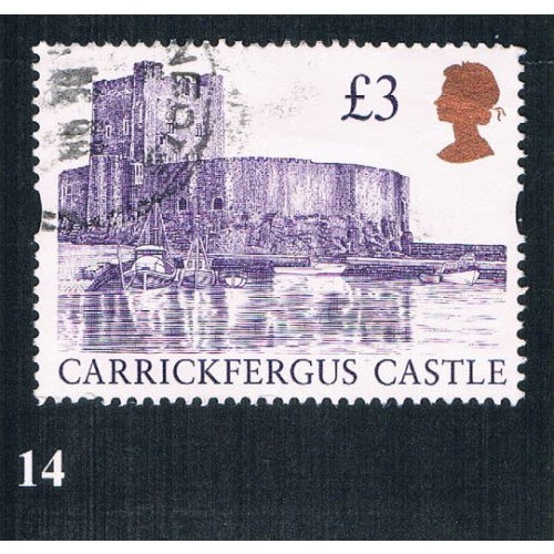 Great Britain 1447A Used Carrickfergus Castle CV 3.00 (BP0014)