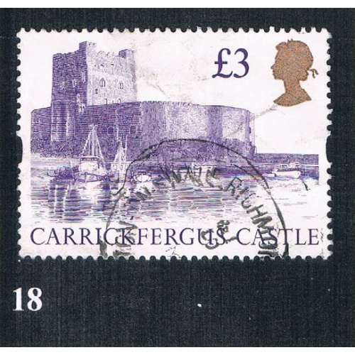 Great Britain 1447A Used Carrickfergus Castle CV 3.00 (BP0018)