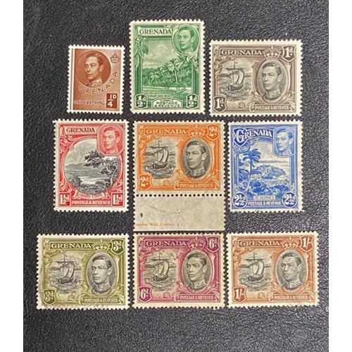 Grenada 1938-50, Scott #131-139, SG #152-160, MH and used