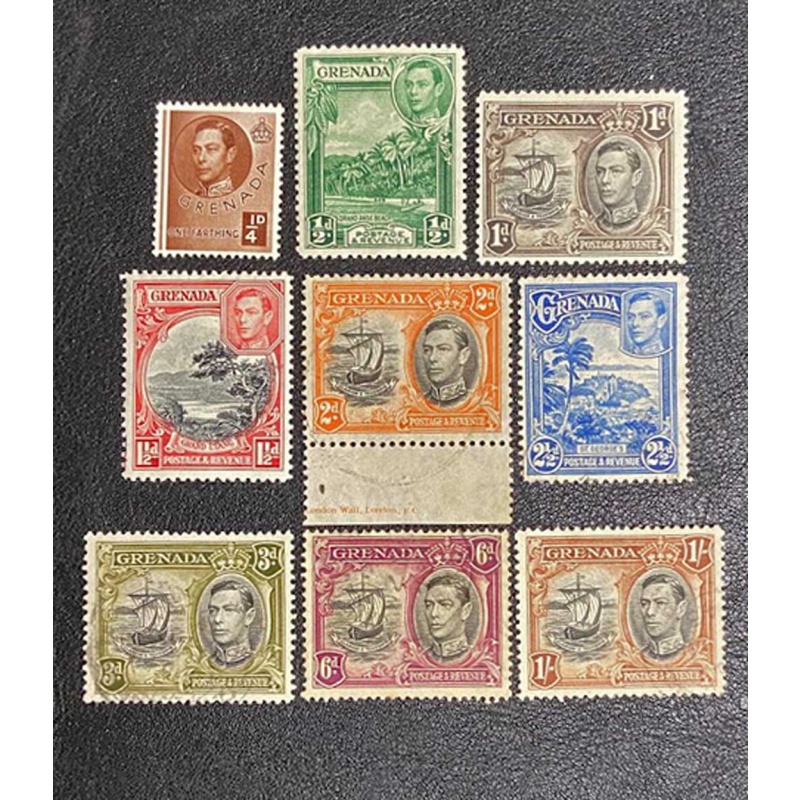 Grenada 1938-50, Scott #131-139, SG #152-160, MH and used