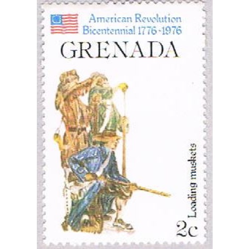 Grenada 718 MLH Men loading Muskets 1976 (BP35519)