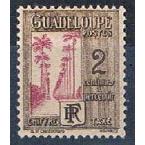 Guadeloupe J25 MLH Ave of Palms 1928 (G0352)+