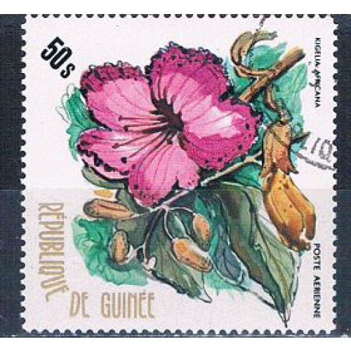 Guinea C129 Used Flowers 1974 CV 2.75 (MV0289)
