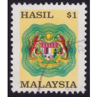 MALAYSIA 1990 $1 Revenue USED @H059