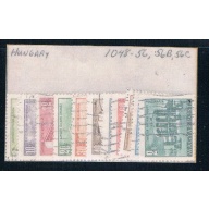 Hungary 1048- Used Buildings Scott numbers shown CV 2.75 1953 (H0074)