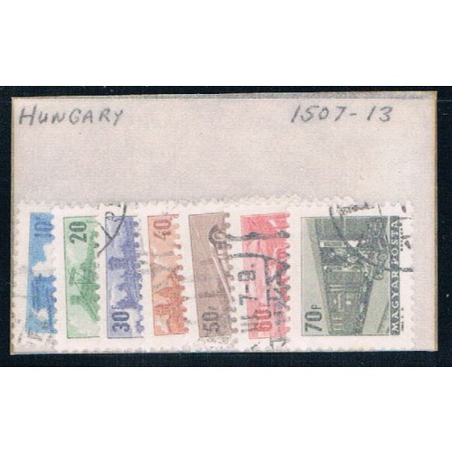 Hungary 1507-13 Used Partial Set Scott nums Shown CV 1.75 1963 (H0078)