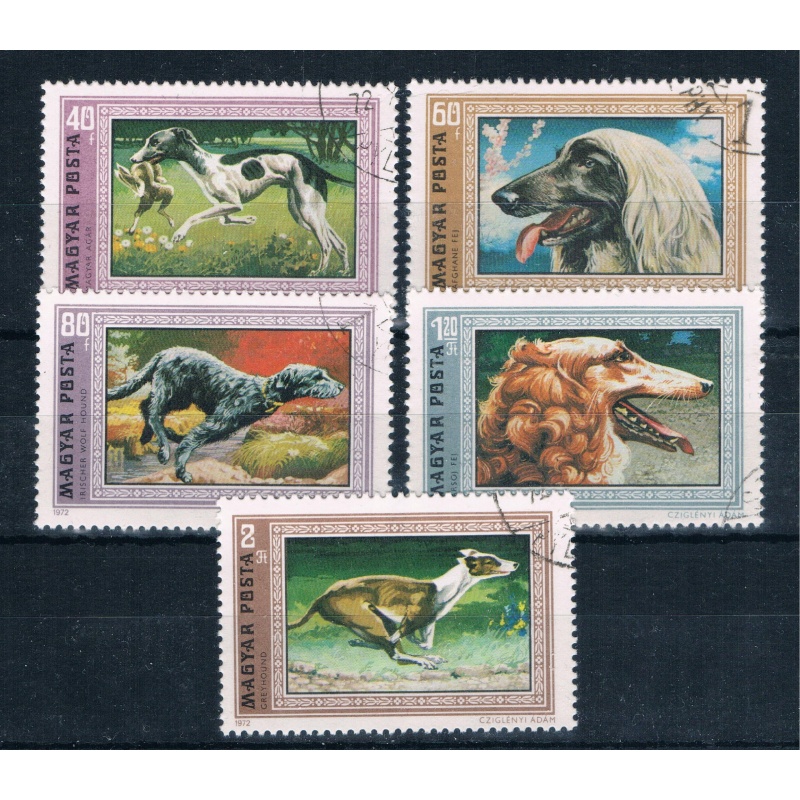 Hungary 2135-39 Used Dogs  CV 1.30 1972 (H0089)