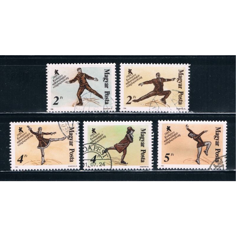 Hungary 3111-15 Used Ice Skaters 1988 (H0027)+