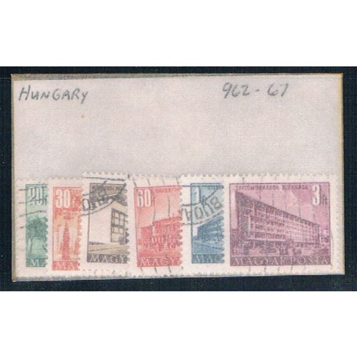 Hungary 962-67 Used set Buildings CV 1.50 1951 (H0072)