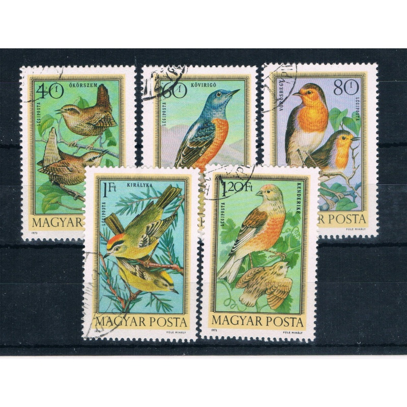 Hungary C337-41 Used Birds  CV 1.25 1973 (H0090)