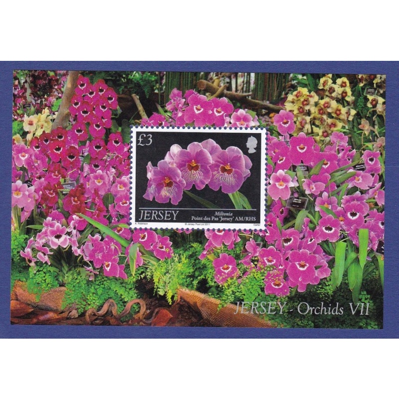 Jersey Orchids VII  flowers  minisheet + stamps 2011