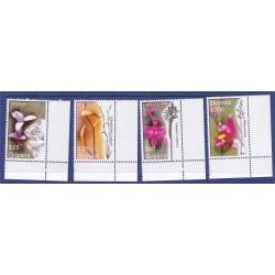 Guyana Orchids  flowers 2 minisheets + 4 stamps