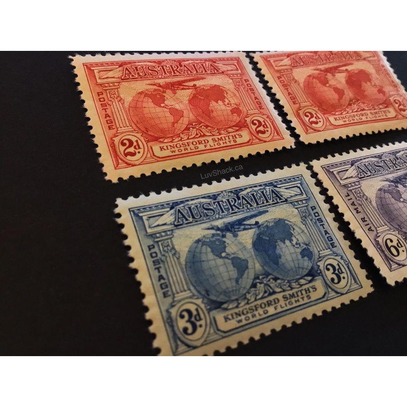 Australia | Kingsford Smith World Flights | Set of 4 | MNH