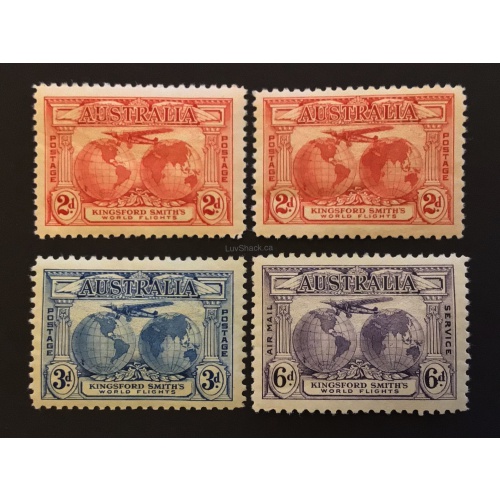 Australia | Kingsford Smith World Flights | Set of 4 | MNH