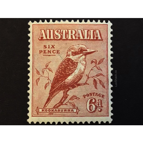 Australian 1932 Kookaburra Stamp 6d | Pre-Decimal |  Large Format | MH