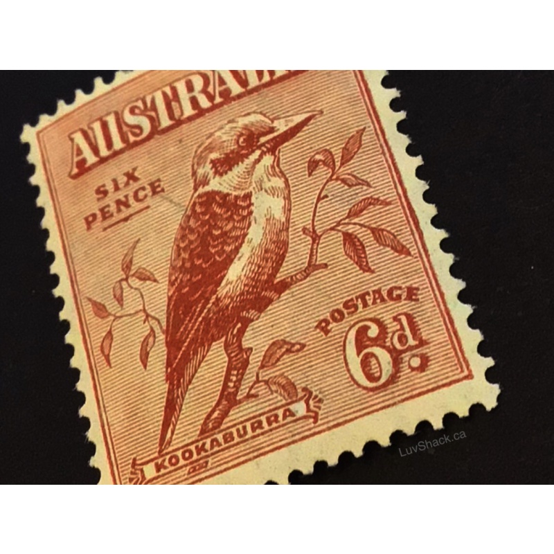Australian 1932 Kookaburra Stamp 6d | Pre-Decimal |  Large Format | MH