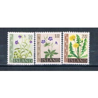 Iceland 329-31 Unused Flowers 1960 (I0852)+