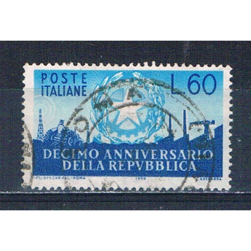Italy 712 Used Aniversary of Republic 1956 CV 5.50 (MV0268)