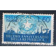 Italy 712 Used Aniversary of Republic 1956 CV 5.50 (MV0280)