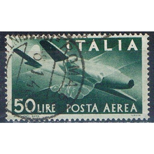Italy C113 Used Plane clasped hands 1945 CV 20.00 (I0832)