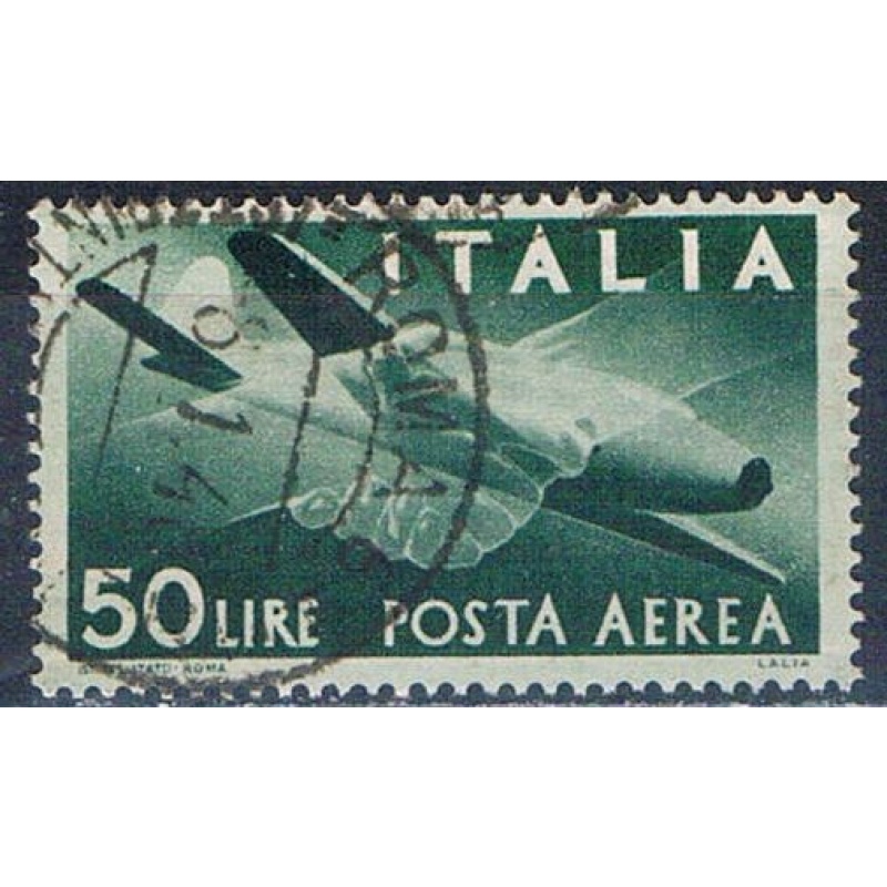 Italy C113 Used Plane clasped hands 1945 CV 20.00 (I0832)