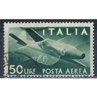 Italy C113 Used Plane clasped hands 1945 CV 20.00 (I0833)
