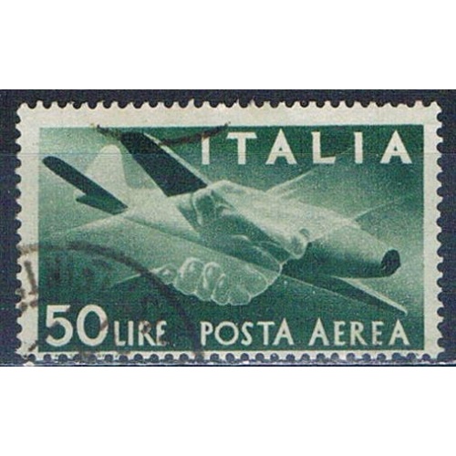 Italy C113 Used Plane clasped hands 1945 CV 20.00 (I0833)